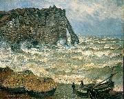 Claude Monet Agitated Sea at Etretat Spain oil painting artist